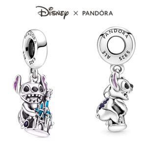 NWOT Pandora X Disney Stitch & Fantasyland Castle Dangle Charm - 799437C01